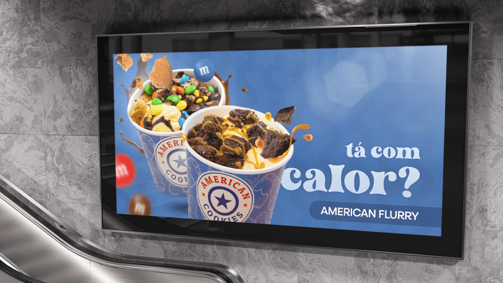 Painel digital da campanha American Flurry