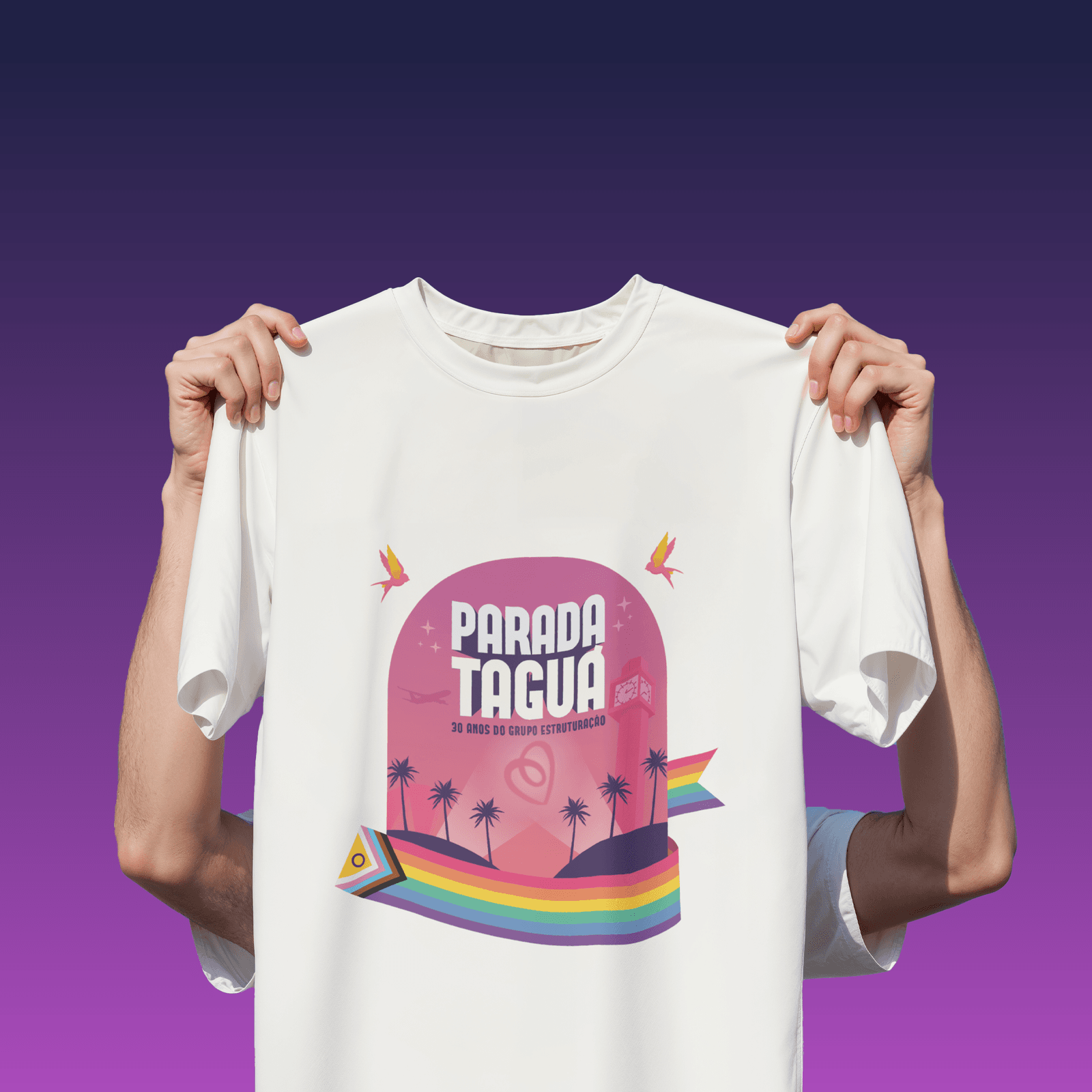 Aplicação da identidade em camiseta